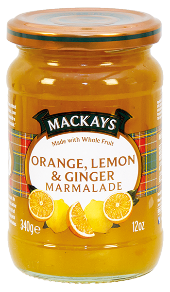 Mackays Zavarenina pomeranc citron a zazvor 340g